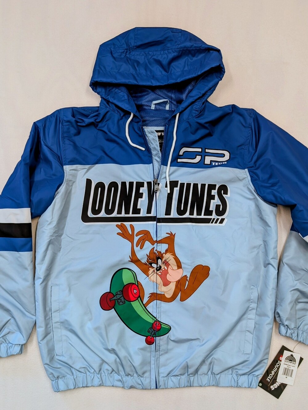 Southpole Taz Looney Tunes Windbreaker Jacket Men's M NWT Skateboard Graphic